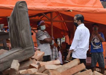 Presiden Tinjau Lokasi Gempa Malang