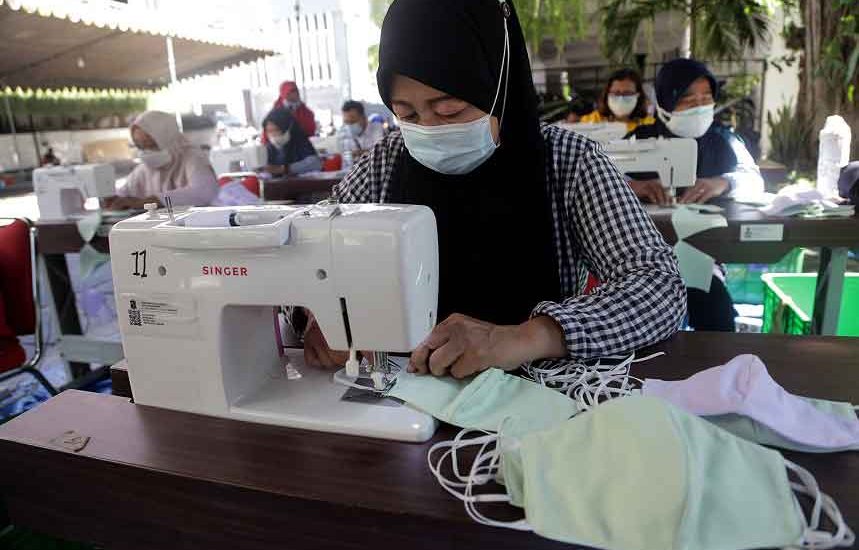 Pemkot Surabaya Produksi Masker