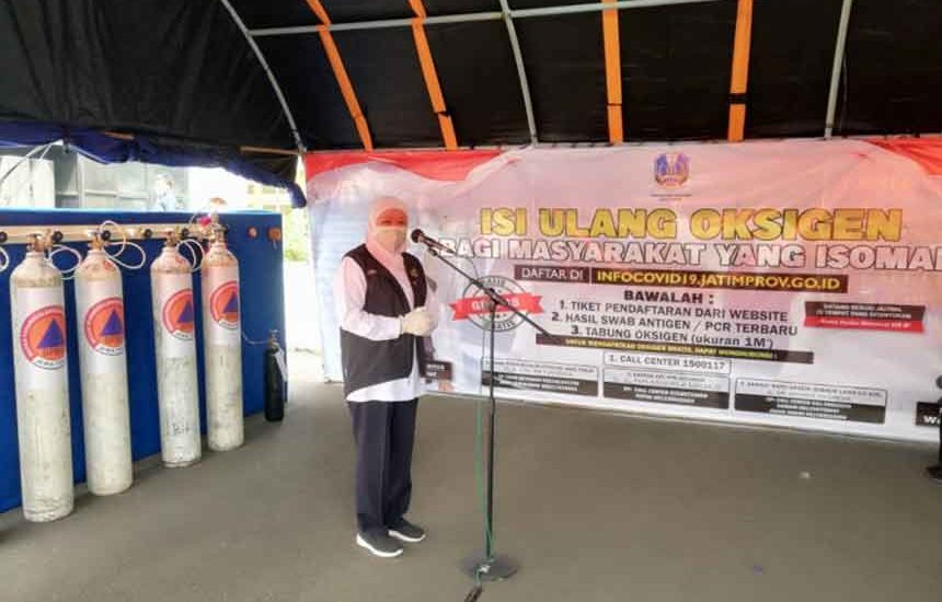 Layanan Oksigen Gratis Pemprov Jatim