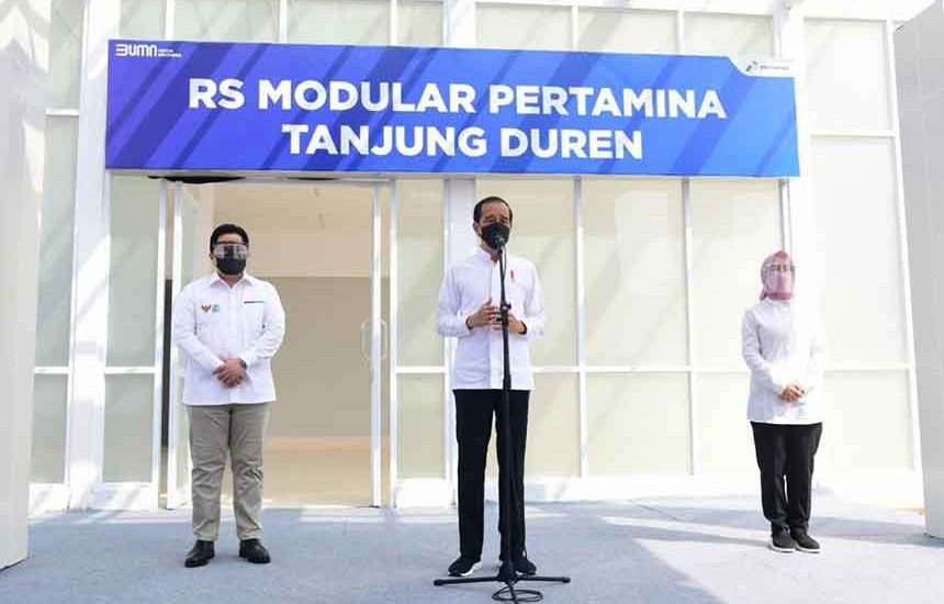 Jokowi Resmikan RS Modular Pertamina