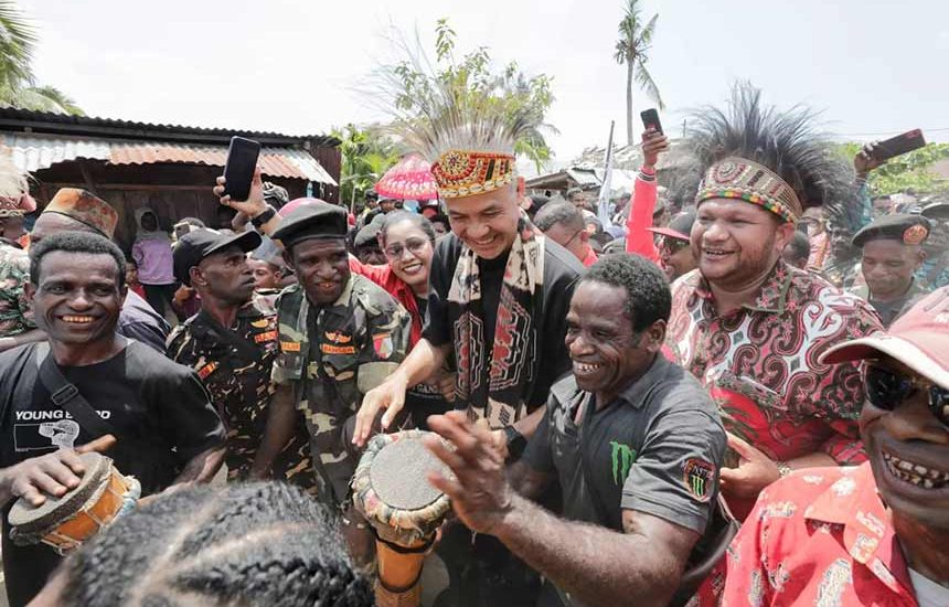 Ganjar Sebut Sambutan Masyarakat Manokwari Mengharukan