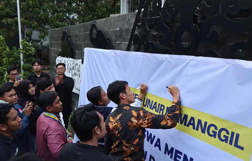 Mahasiswa Unair Jaga Pemilu Damai