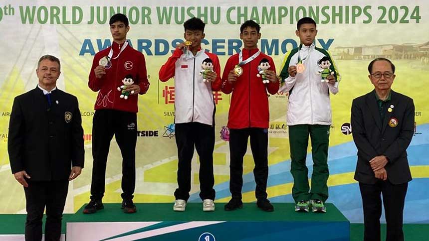 Kiemas Raih Emas Kejuaraan Dunia Wushu Junior