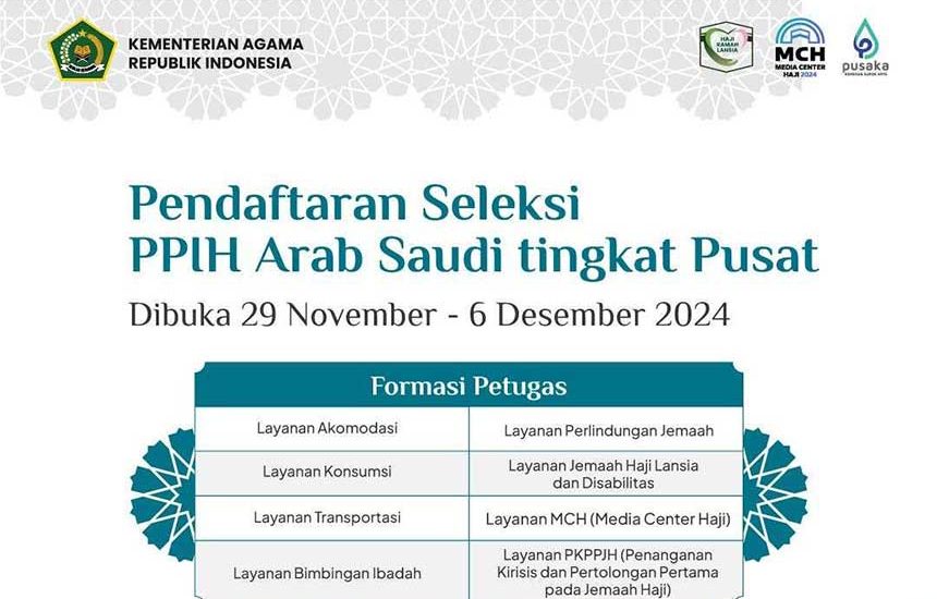 Pendaftaran Petugas Haji 2025 Dibuka